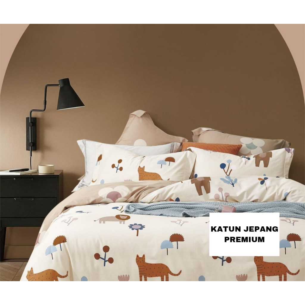 Katun 床罩套裝日本棉床單高級兒童圖案單人尺寸 90x200 100x200 120x200 柔軟軟床單 KJA26