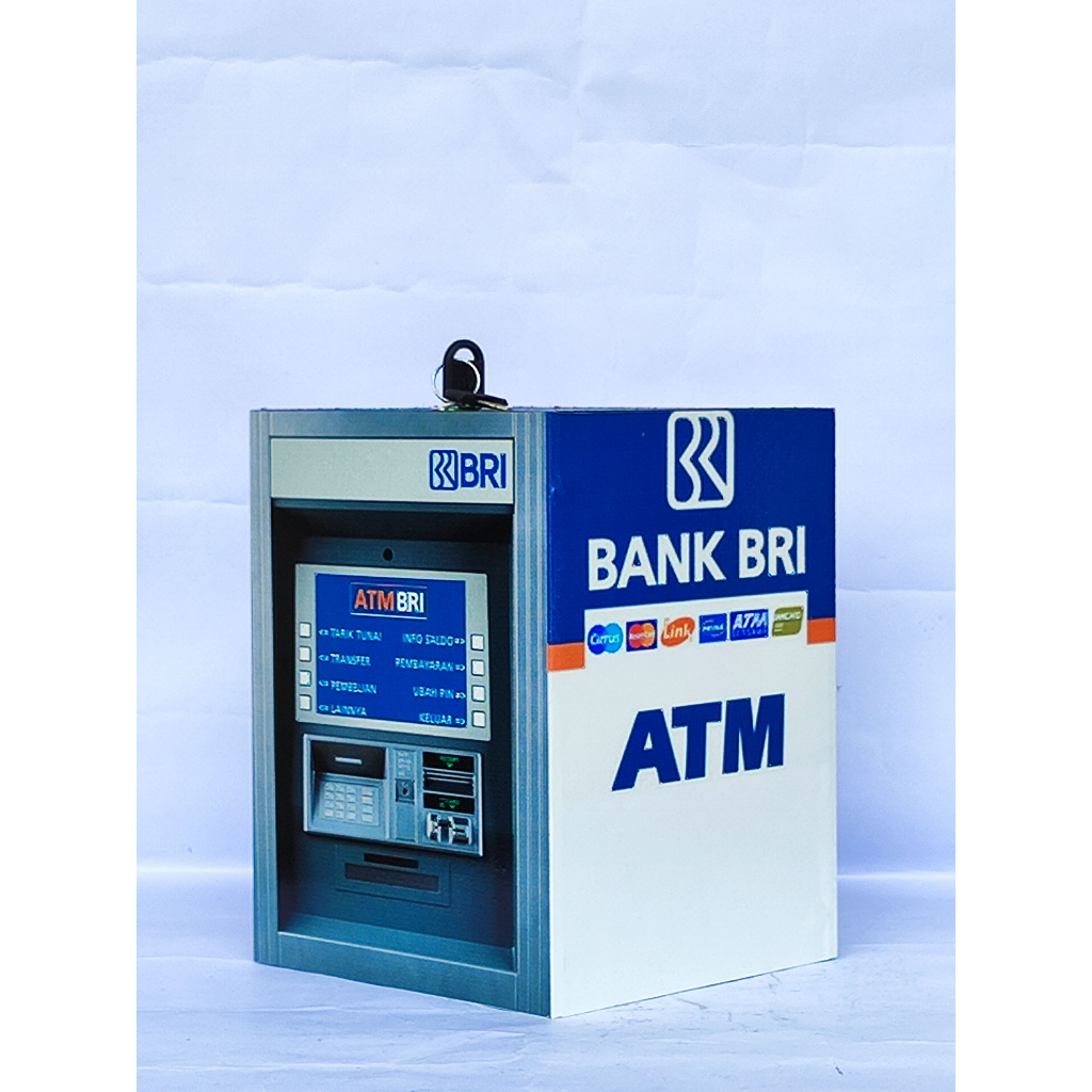 存錢罐 ATM 圖案 BRI BCA MANDIRI CIMB 超大尺寸 15x15x20cm 省錢