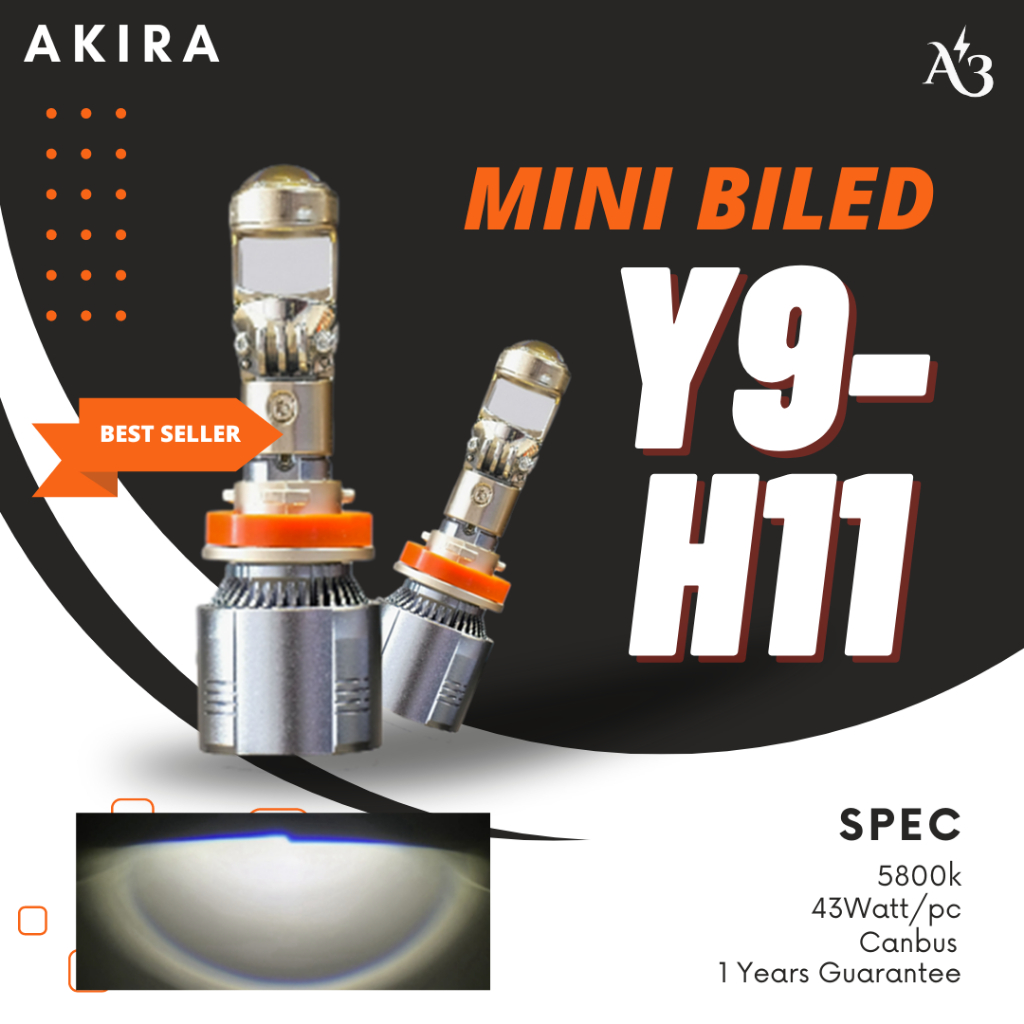Mini BILED Y9 H11 汽車大燈投影儀