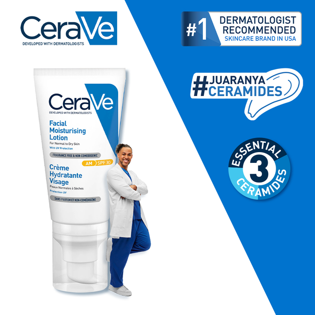 Cerave AM SPF 30 52ml 日間保濕面部保濕乳液,含防曬霜神經酰胺