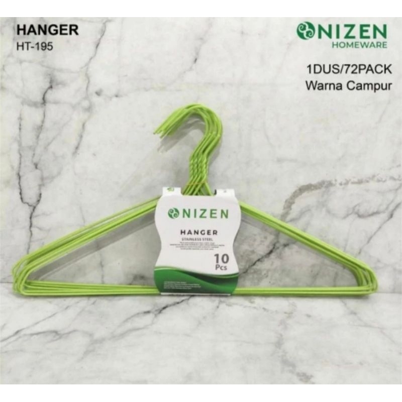 Gantungan Henger Wire Hanger Nizen 彩色 HT-195 晾衣架工具衣架