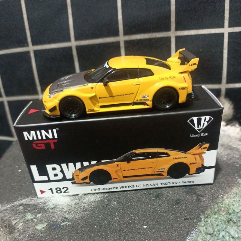 Mini GT 182 LB-剪影 WORKS GT NISSAN 35GT-RR 黃色