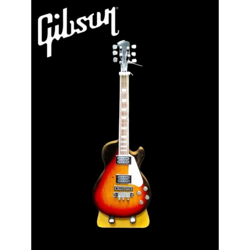 迷你吉他 GIBSON LES PAUL Brown SUNBURST 1:12