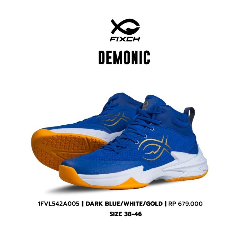 Fixch DEMONIC 最喜歡的深藍色/白色/金色 1FVL542A005 VOLLEY 鞋 FIXCH 全新原裝完