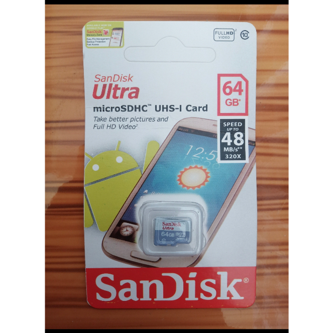 Sandisk ULTRA MICROSD 內存 64GB 微速高達 48mb/s