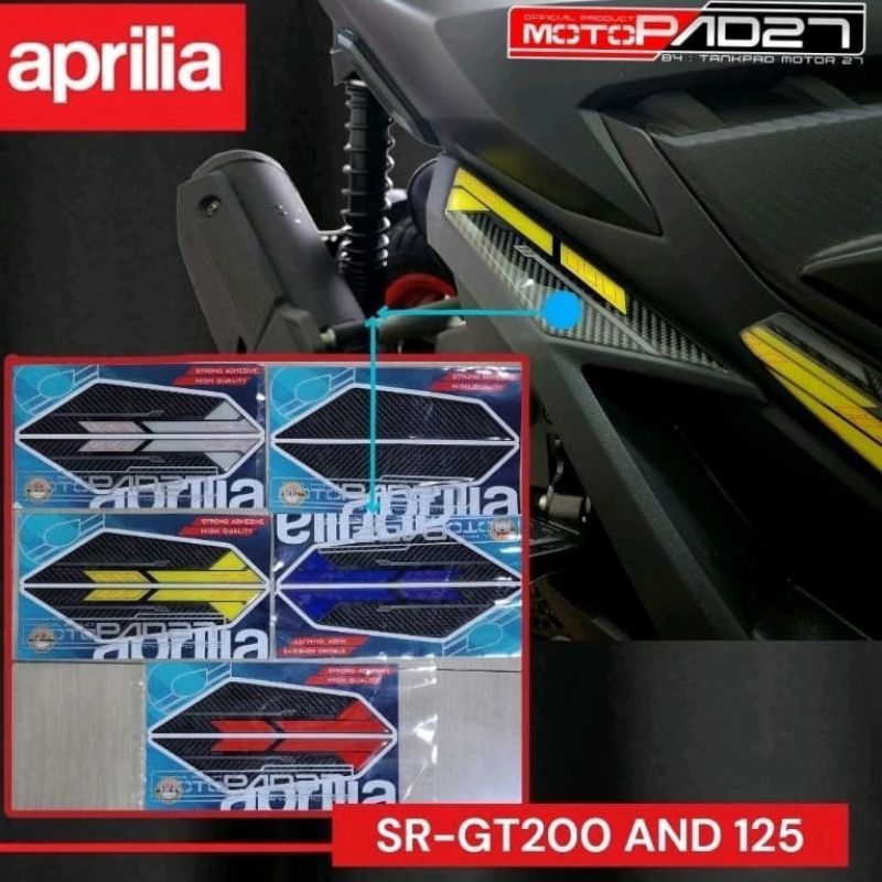 Motopad27 貼紙 APRILIA SR GT 200 樹脂壓紋蓋腳步 APRILIA SR GT-200 Pre
