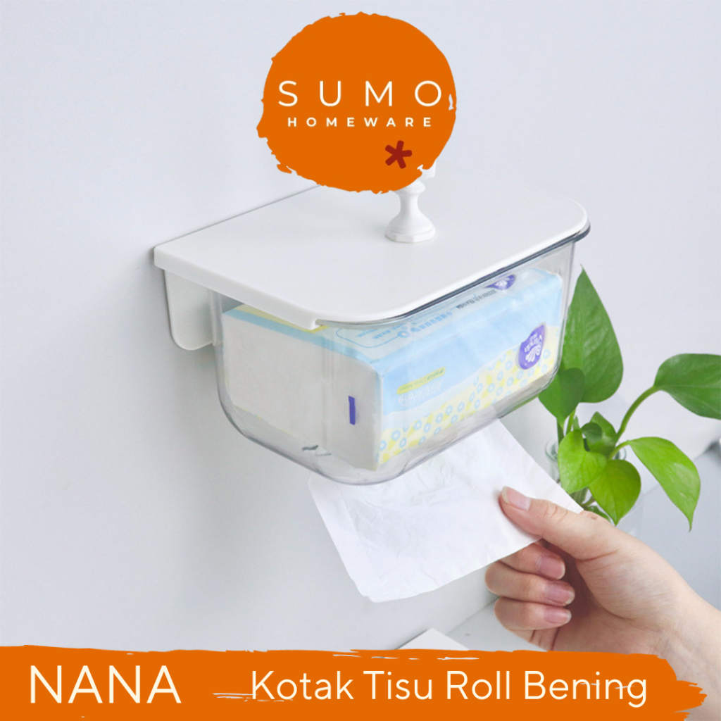 Sumo NANA 紙巾盒和托盤卷美學簡約衛生紙盒收納紙巾卷易紙巾盒卷實用透明衛生紙架