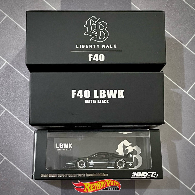 Inno64 LBWK F40 黑色香港玩具車沙龍 2023 特別版 LIBERTY WALK