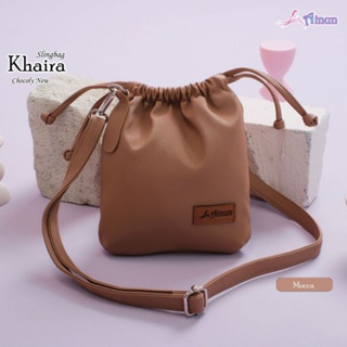 Khaira slingbag by Ainun Chocoly Material/最新女士斜挎包和 2024 年防水材