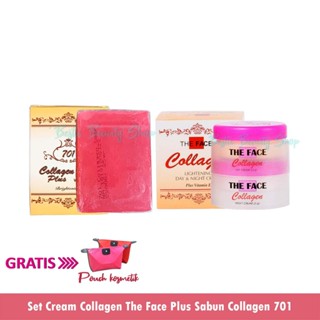 Cream Collagen The Face Plus 香皂膠原蛋白 701 免費化妝包