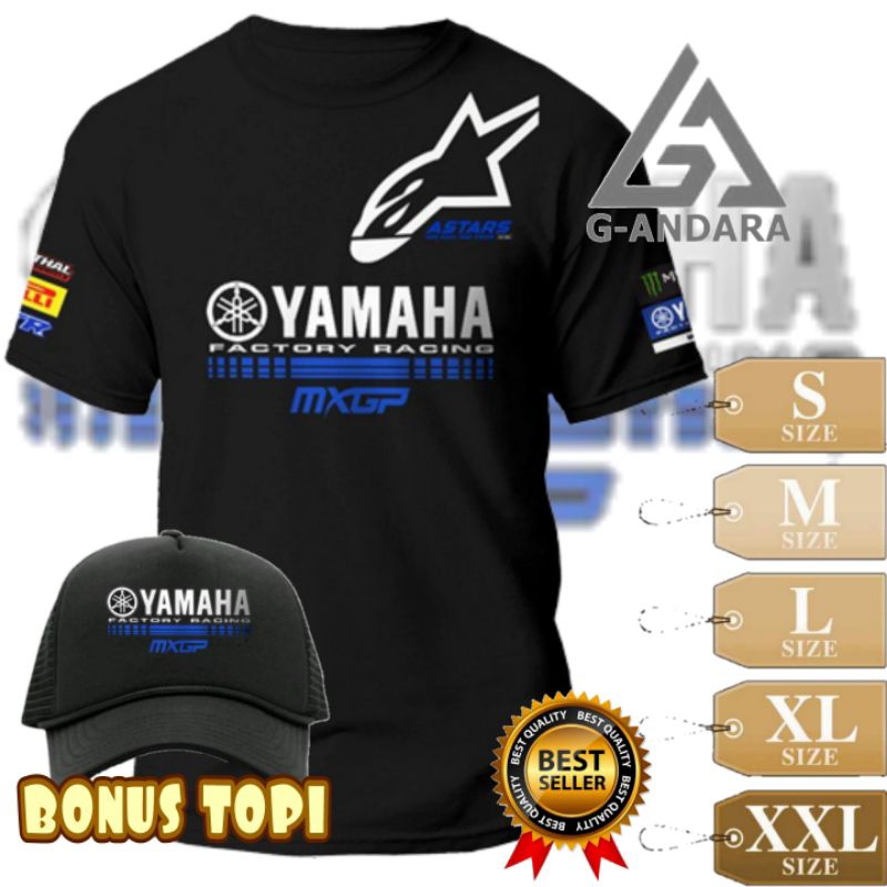 山葉 T 恤 YAMAHA FACTORY RACING MXGP ASTARS DISTRO 男士獎勵帽子