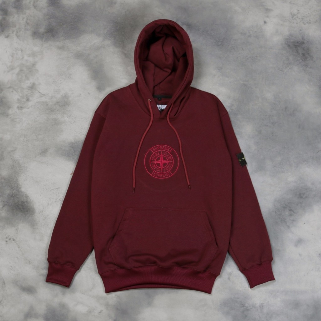 連帽衫 Stone Island x Supreme 連帽衫毛衣標籤標籤全