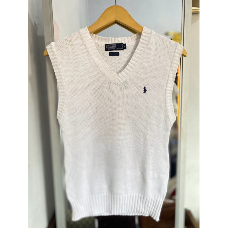 Polo Ralph Lauren 背心白色 Preloved