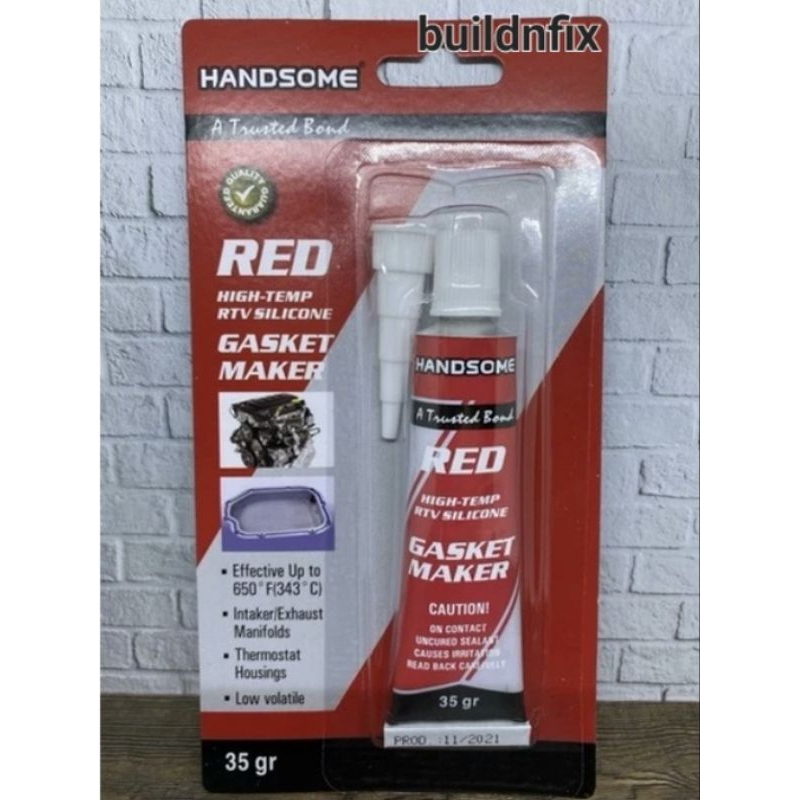 紅色矽膠墊片膠 RED HANDSOME SILICONE Glue 35 克小