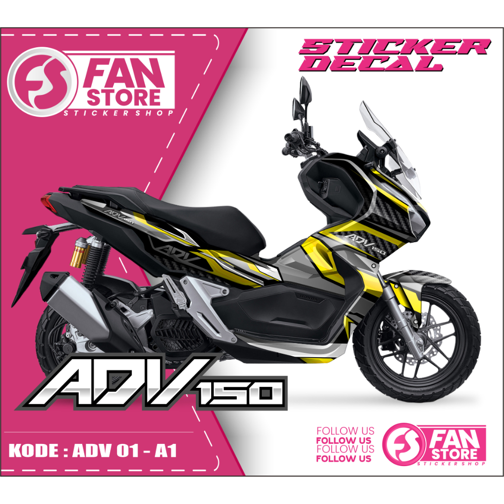 貼紙貼花 Honda Adv 150 2019 全身條紋 Adv 150 貼花 Adv 2019 Code ADV01