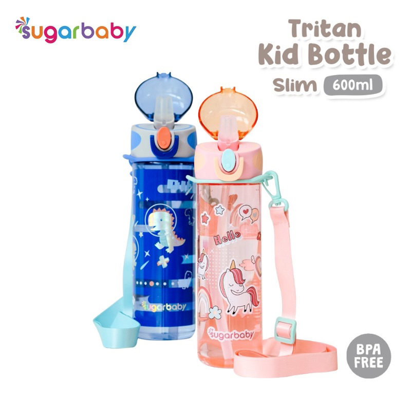Sugarbaby Tritan 兒童奶瓶專用吸管兒童奶瓶超薄 600 毫升 Sugar Baby Tritan 兒童奶