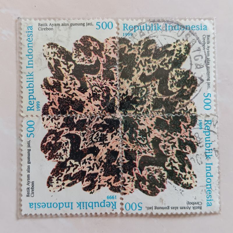 印度尼西亞郵票 1999 年印尼蠟染 Cirebon 套裝 4 件二手