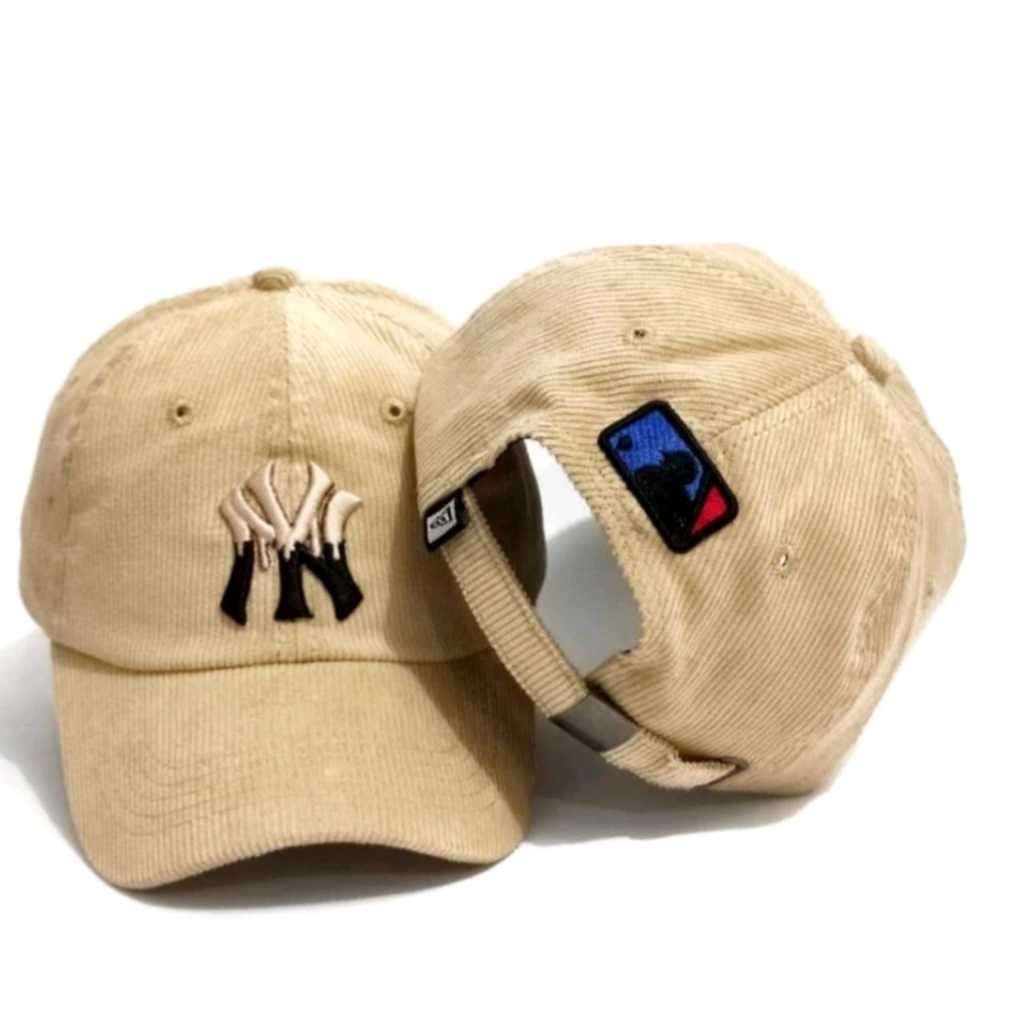 棒球帽 Distro Cap NY MLB 燈芯絨最新帽子成人男士 2024 Chakop 圖案不銹鋼