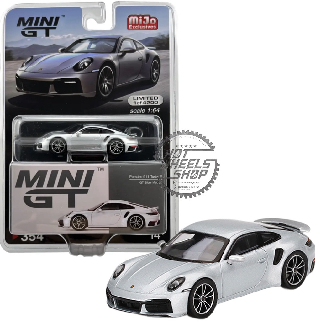 PORSCHE Mini GT 354 MIJO 保時捷 911 Turbo S GT 銀色金屬漆