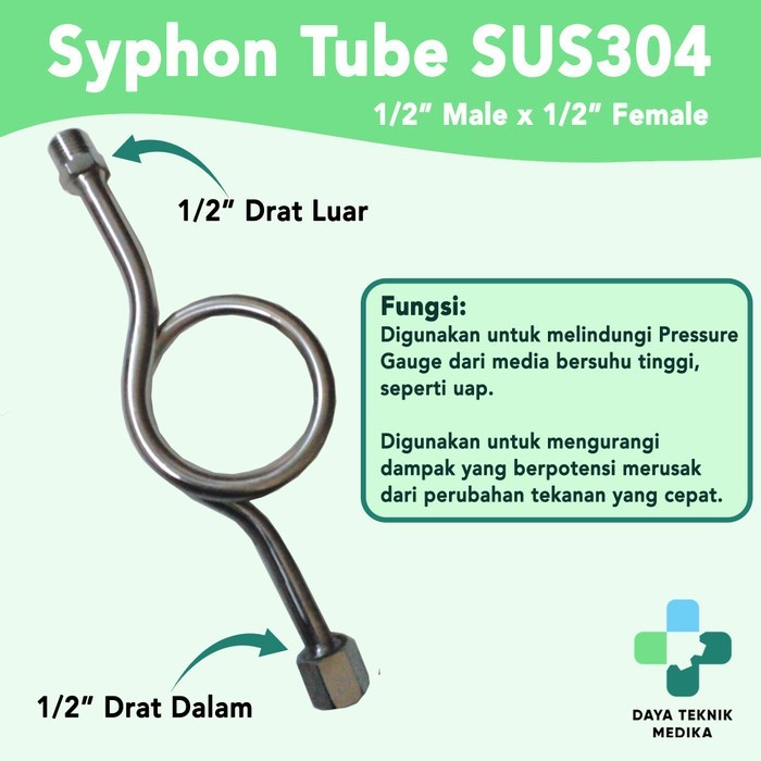Syphon 1/2 不銹鋼管壓力表 SS304