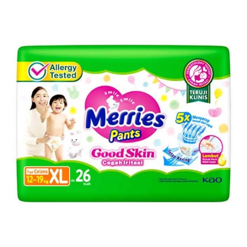 妙而舒 Merries XL 26 褲子 Good Skin 嬰兒紙尿褲