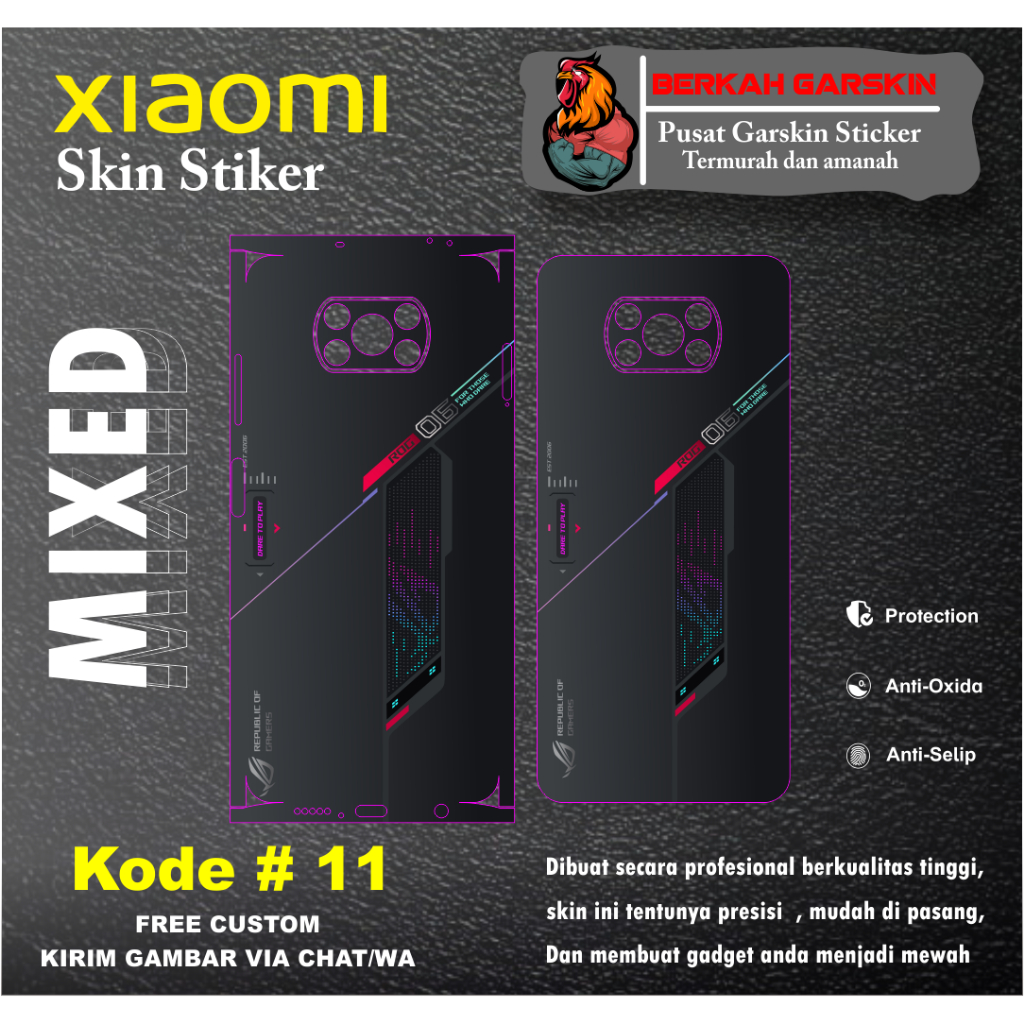 XIAOMI Garskin 貼紙小米 Poco X3 X3 pro X3 NFC 圖案 11 15 可要求圖片