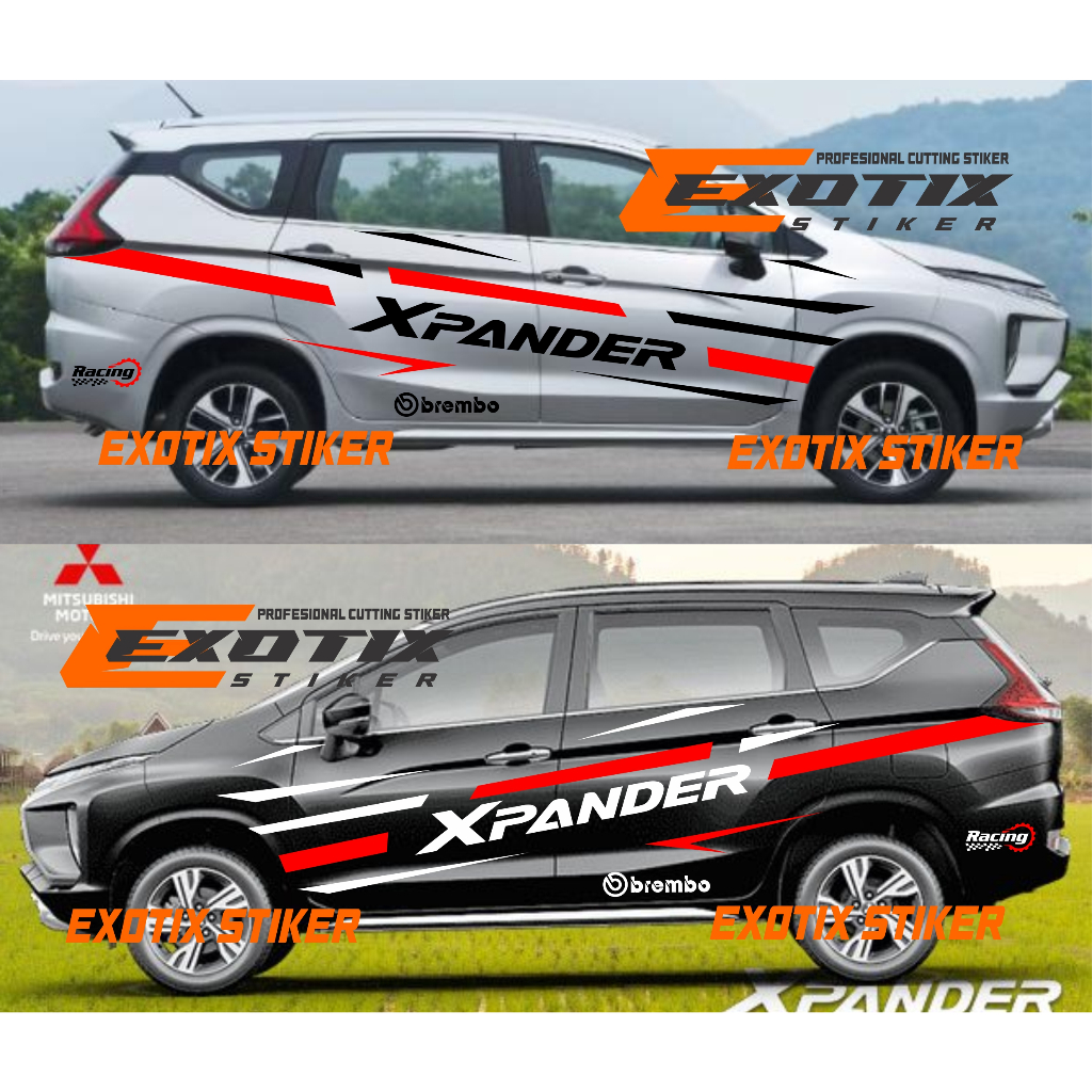 MITSUBISHI 三菱 xpander 汽車貼紙切割 xpander 汽車側車身變體貼紙