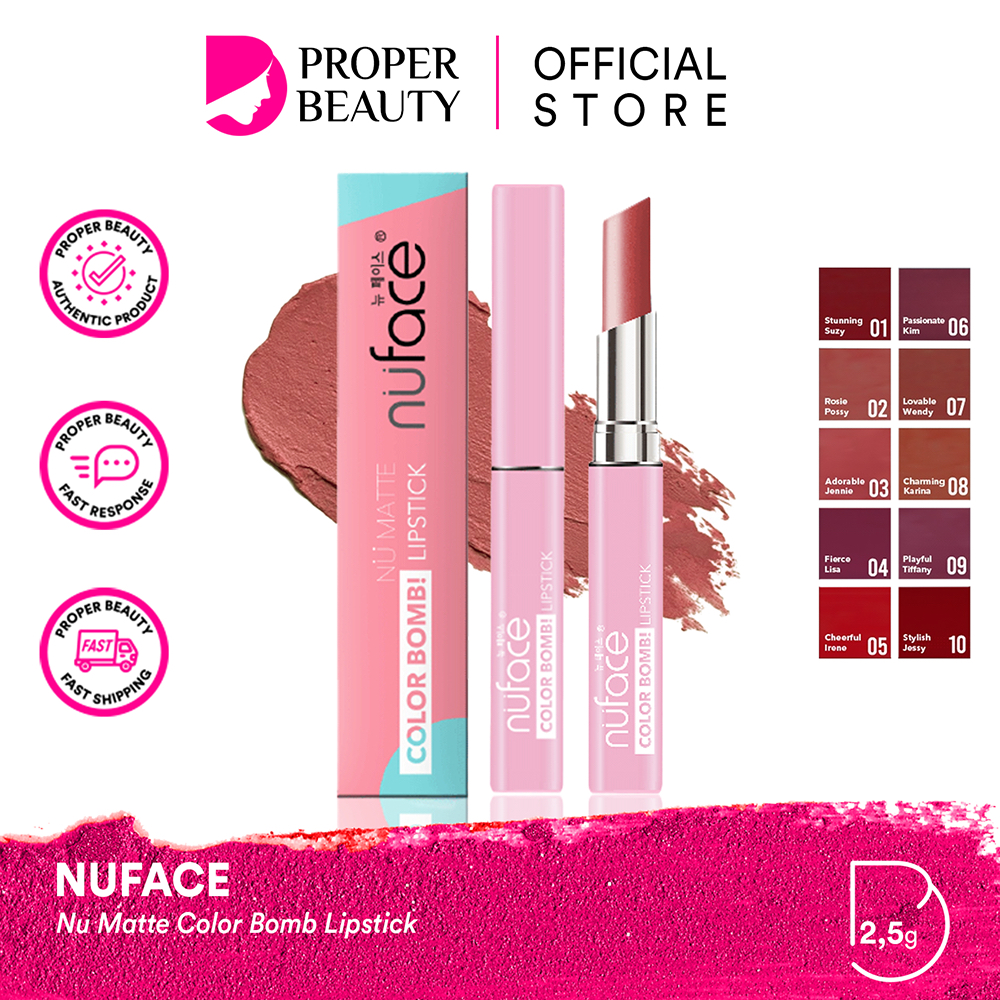 Nuface Nu Matte Color Bomb Lipstick 印度尼西亞口紅 2.5g 抗氧化提亮高色素輕量保