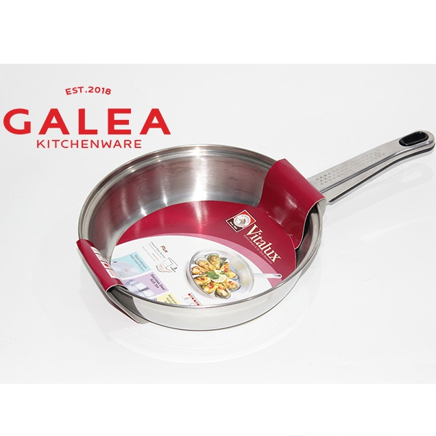 Zebra 不銹鋼不粘煎鍋 Stenlis 煎鍋 Zebra 厚鋼煎鍋 Zebra Vitalux 22cm 17532