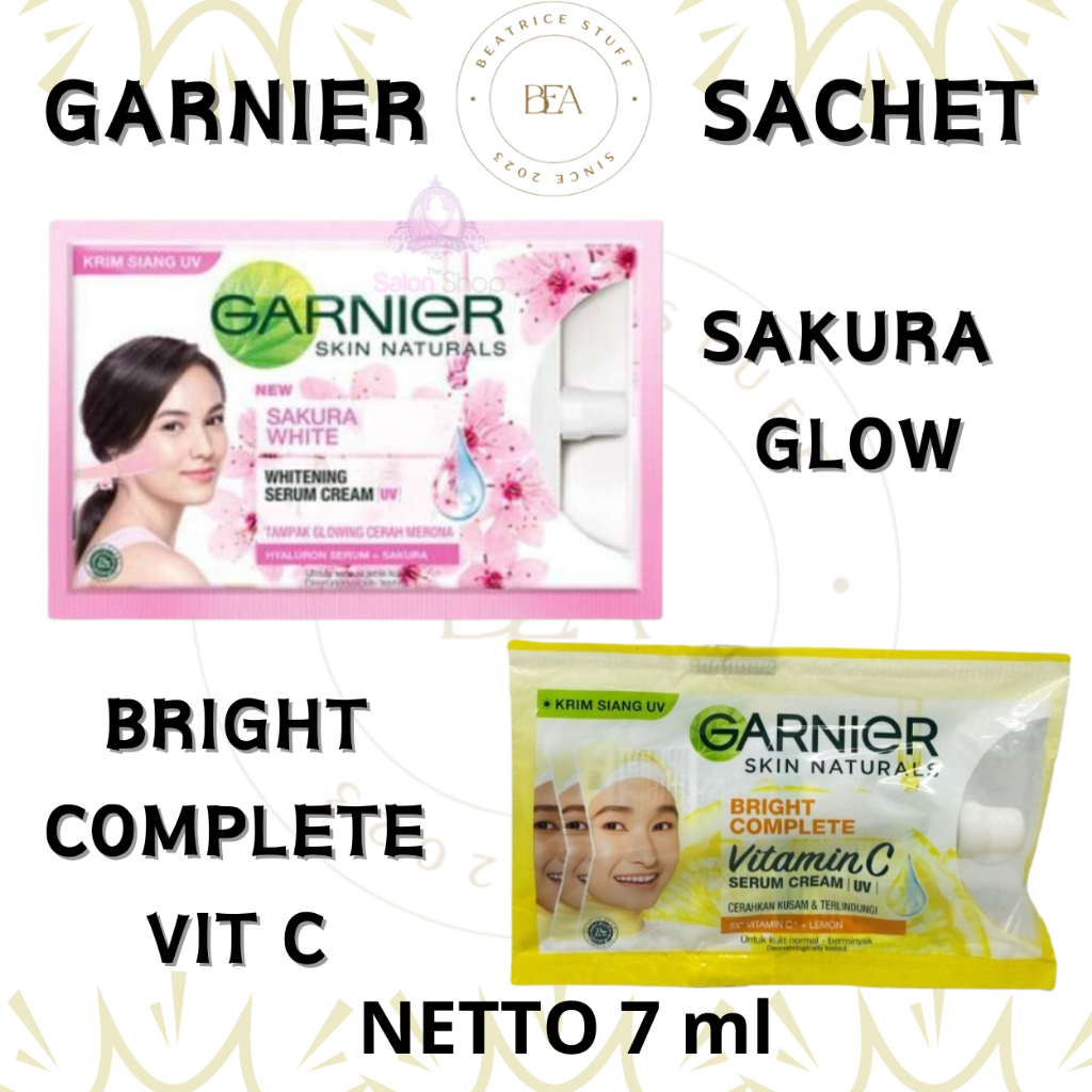 Garnier Sakura Glow 日霜 7ml 香包卡尼爾光完整明亮完整霜香包 Beatricestuff
