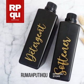 Hitam Rpqu 補充瓶 1000ml 黑色帶金色標籤,用於洗碗皂洗滌劑架