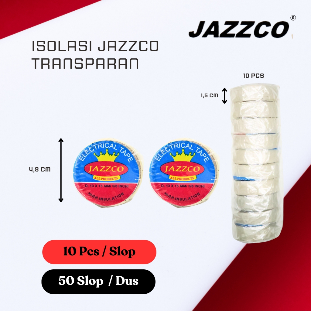 批發 1 盒 50 小坡 Jazzco 電纜絕緣小透明 Pvc 5/8 x 15mm
