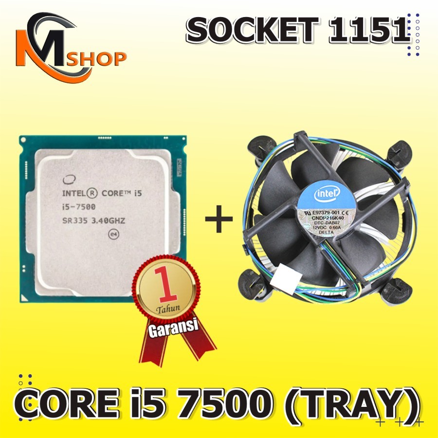 英特爾 處理器 Intel Core i5 7500 插槽 LGA 1151 托盤 Kaby Lake Gen 7 風扇