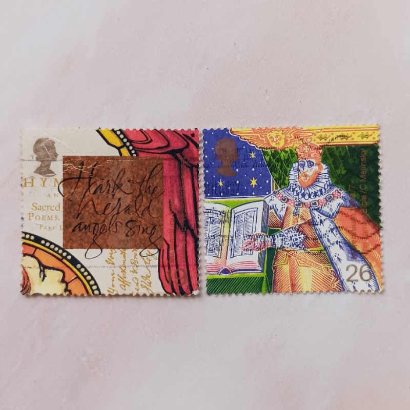 英國郵票 1999 年千年系列 11 基督徒故事套裝 2 件二手
