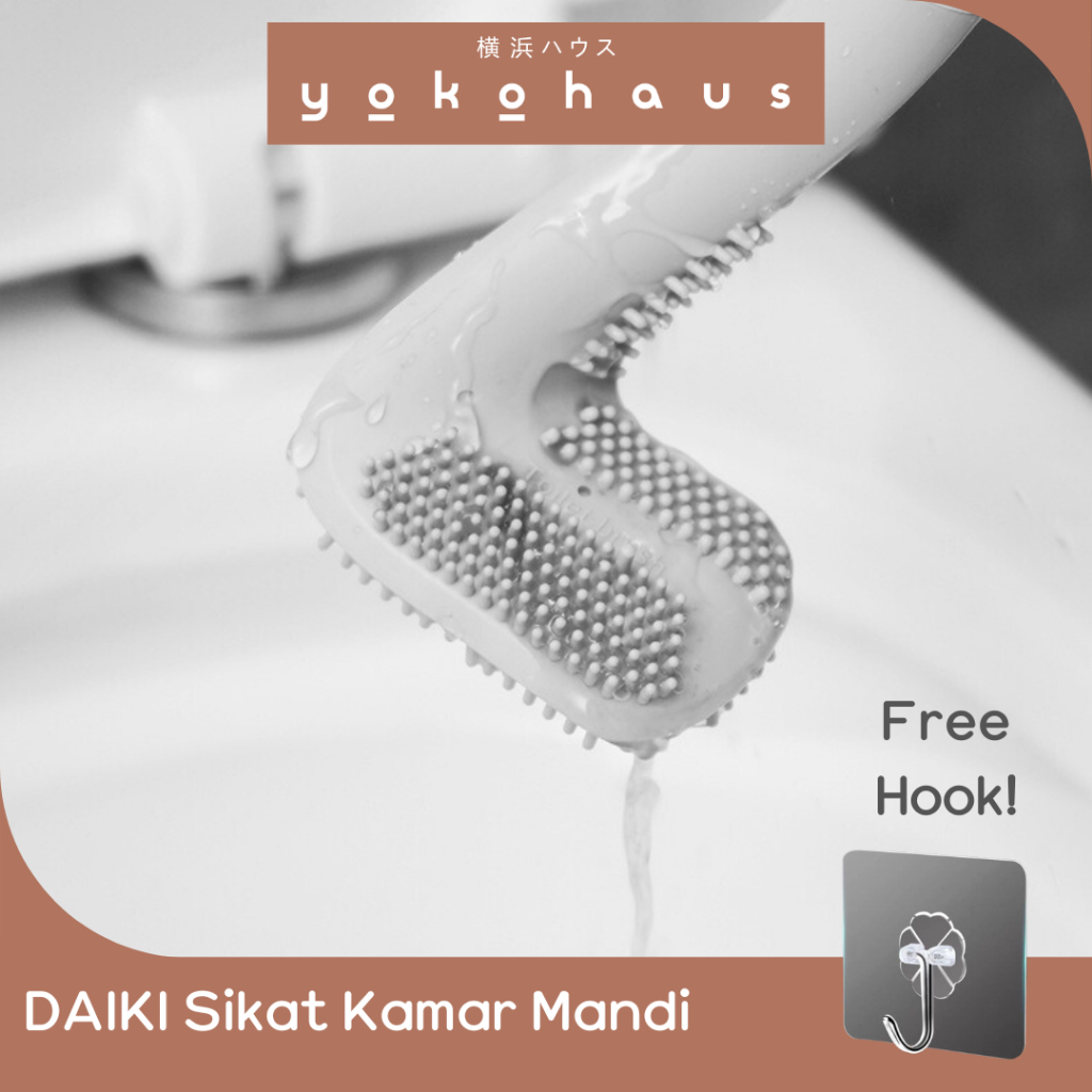 Yokohaus DAIKI 馬桶刷實用馬桶刷矽膠 WC 清潔刷浴室刷矽膠馬桶清潔劑矽膠坐浴盆刷