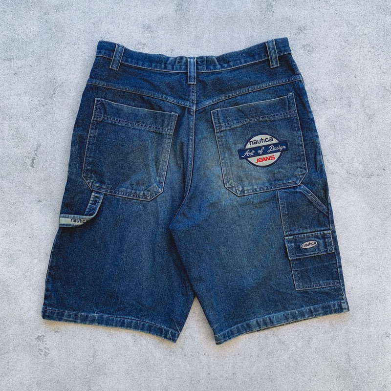 復古 Nautica 牛仔褲 Carpenter 短褲 Jorts Pants Y2K 寬鬆褲