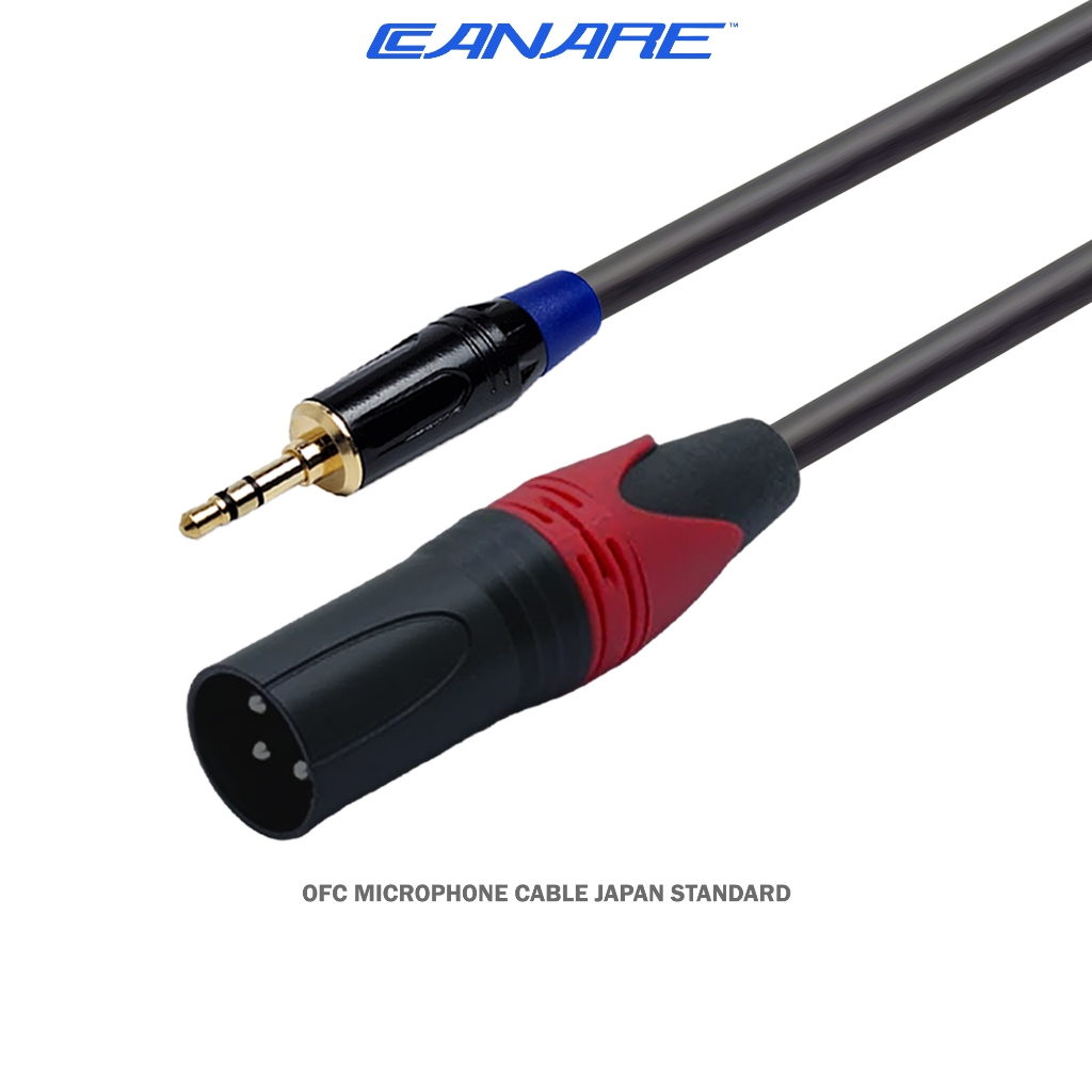 Canare 音頻線插孔佳能 XLR 公頭迷你立體聲 3.5 日本標準