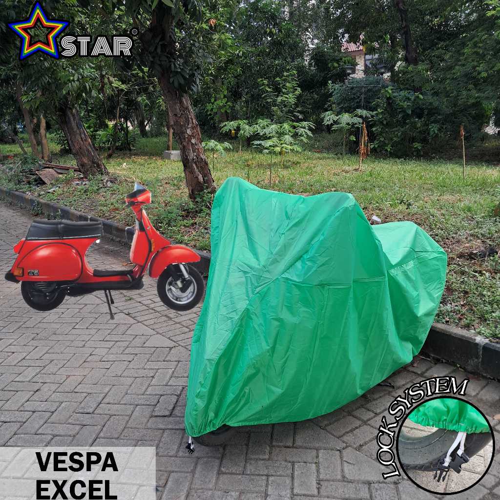 Hijau Vespa EXCEL 摩托車罩純綠色 PREMIUM 摩托車罩