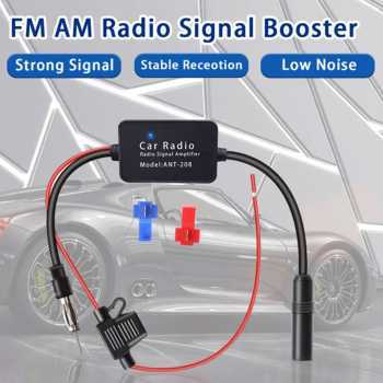 Podofo FM 收音機天線天線信號放大器適用於汽車 ANT-208
