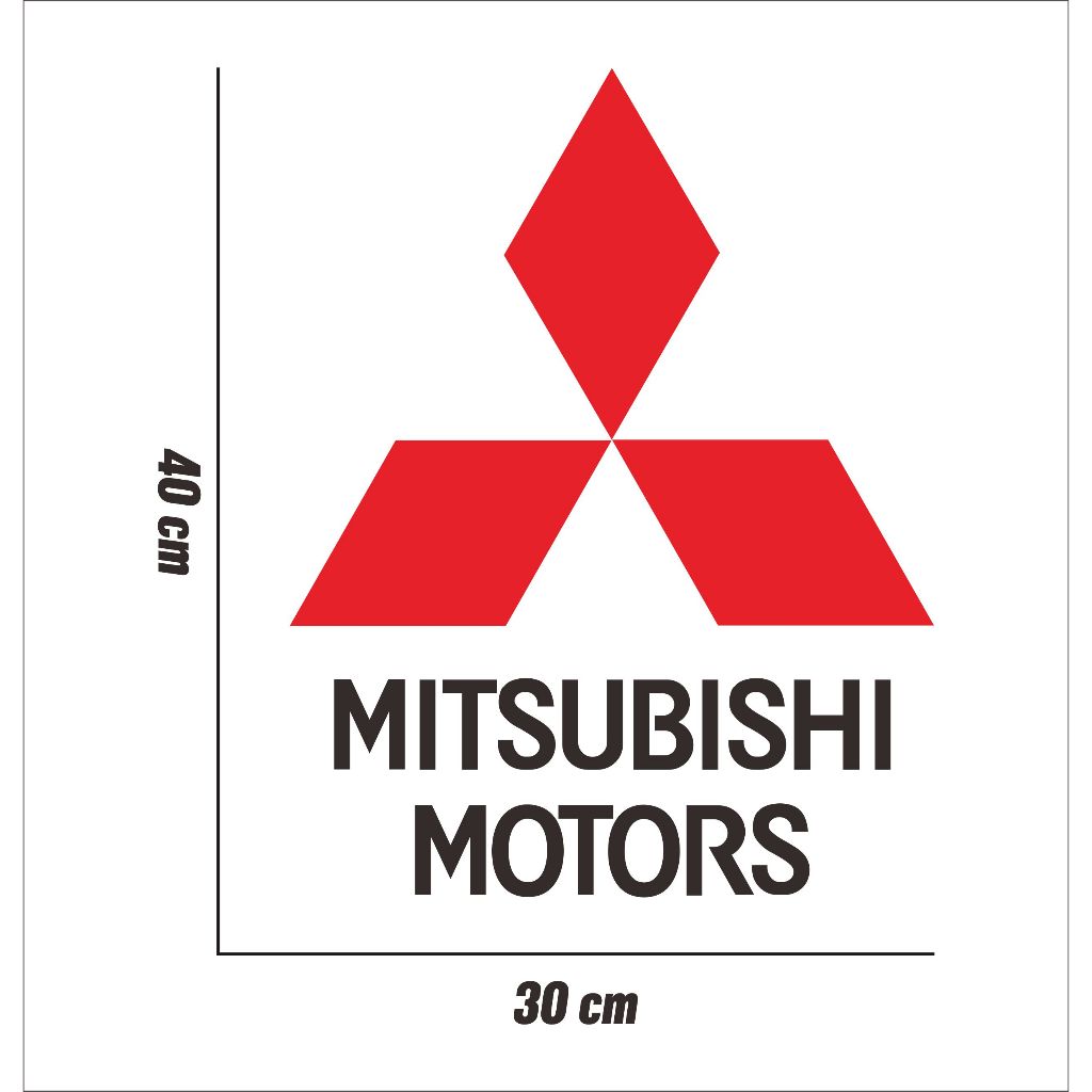 MITSUBISHI 三菱汽車切割貼紙大小