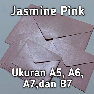 JASMINE 信封 A5/A6/A7/B7 邀請信封/放大器粉色茉莉花信封/粉色茉莉花/牛皮紙