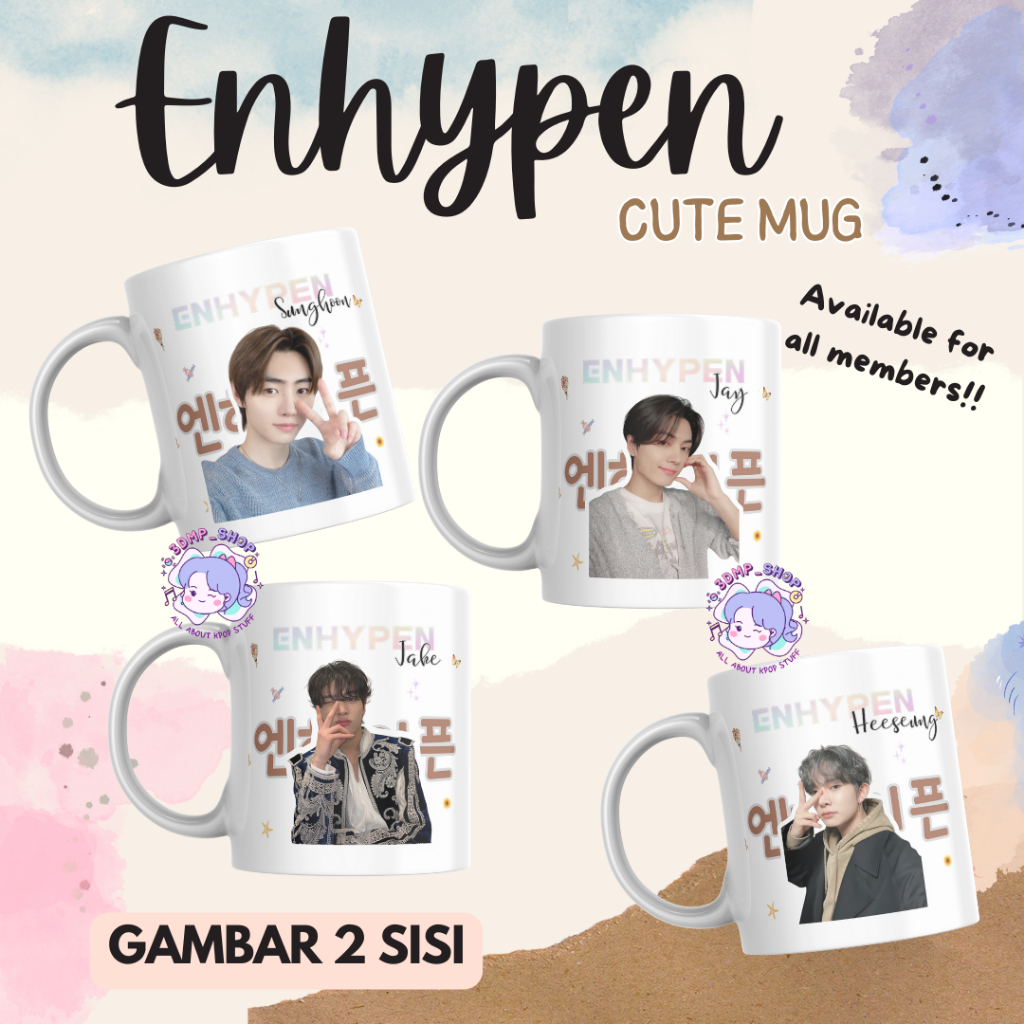 馬克杯玻璃杯 ENHYPEN Jake Jay Sunghoon Sunoo Jungwon Heeseung