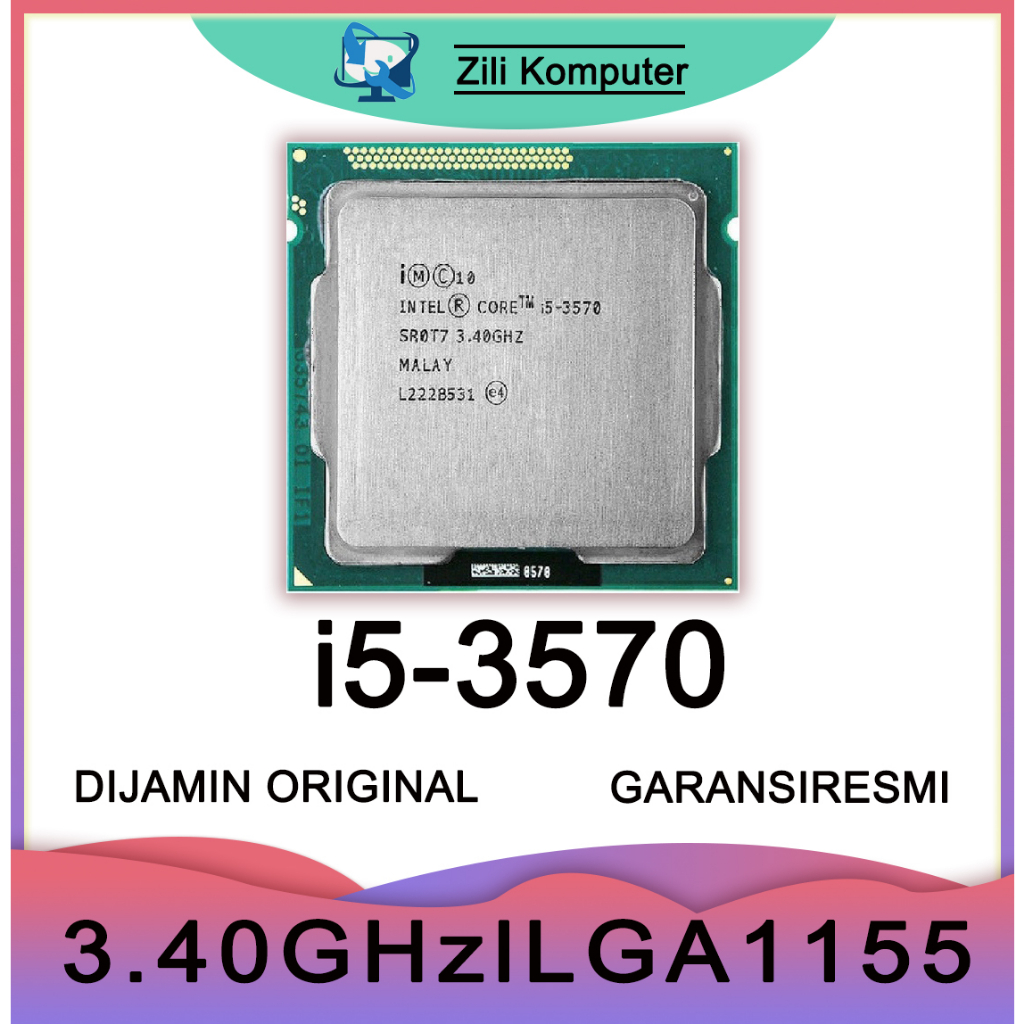 處理器英特爾酷睿 i5 3570 l PC 處理器英特爾酷睿 i5 5 3570 3.40 GHz lga 1155 原