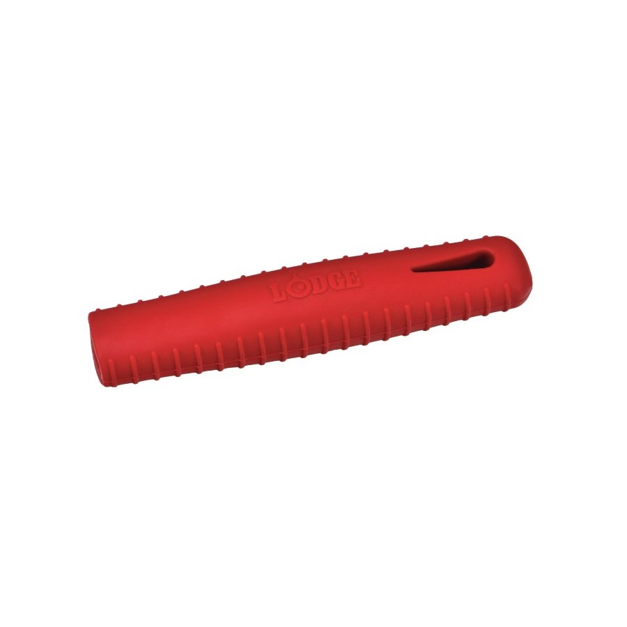 Lodge 矽膠熱手柄支架,適用於調味鋼鍋紅色 7 英寸