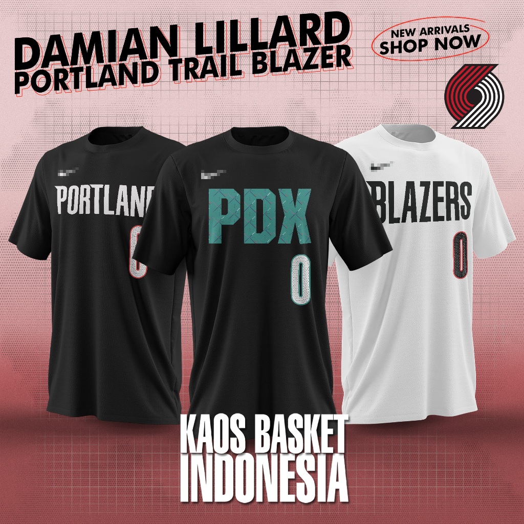 Portland 開拓者籃球 T 恤 0 Damian Lillard