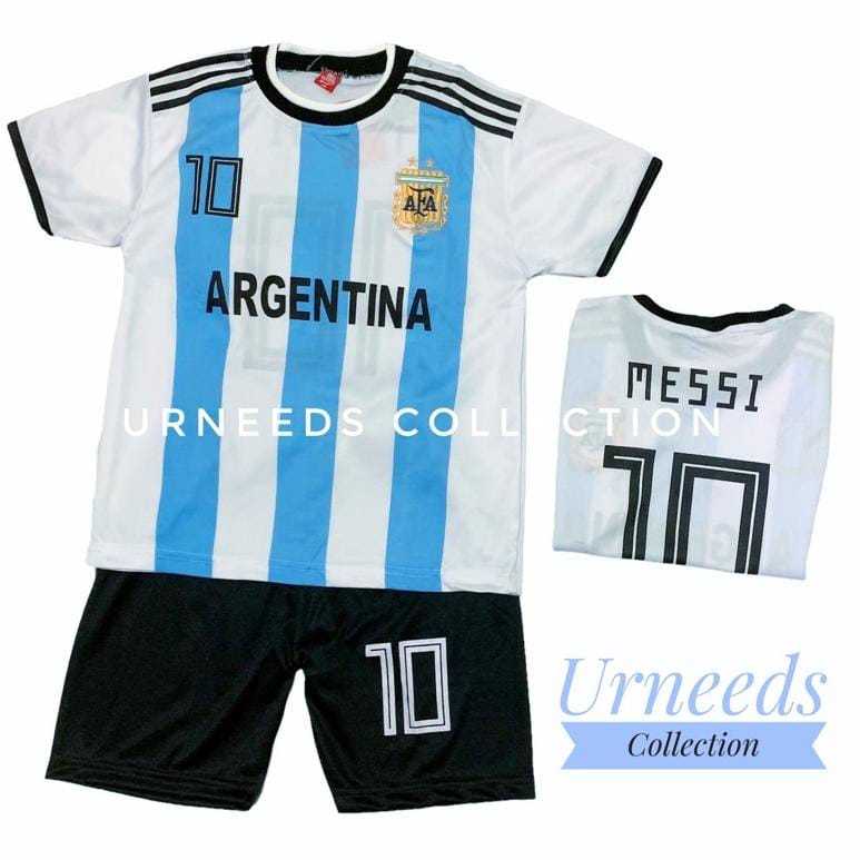 兒童足球球衣套裝最新世界 p1ala 球衣-荷蘭球衫-法國球衫-巴西球衫-阿根廷球服/適合 8 個月至 10 歲的幼兒/