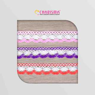 Charisma蕾絲鉤蕾絲針織蕾絲刺繡彩色蕾絲鉤3cm寬每1碼價格