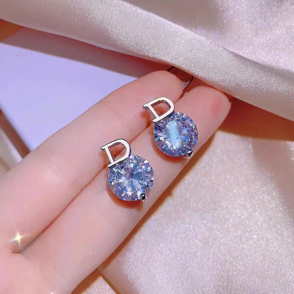 鈦珍珠耳環復古潮流韓國時尚不銹鋼鍍金水晶裝飾耳環