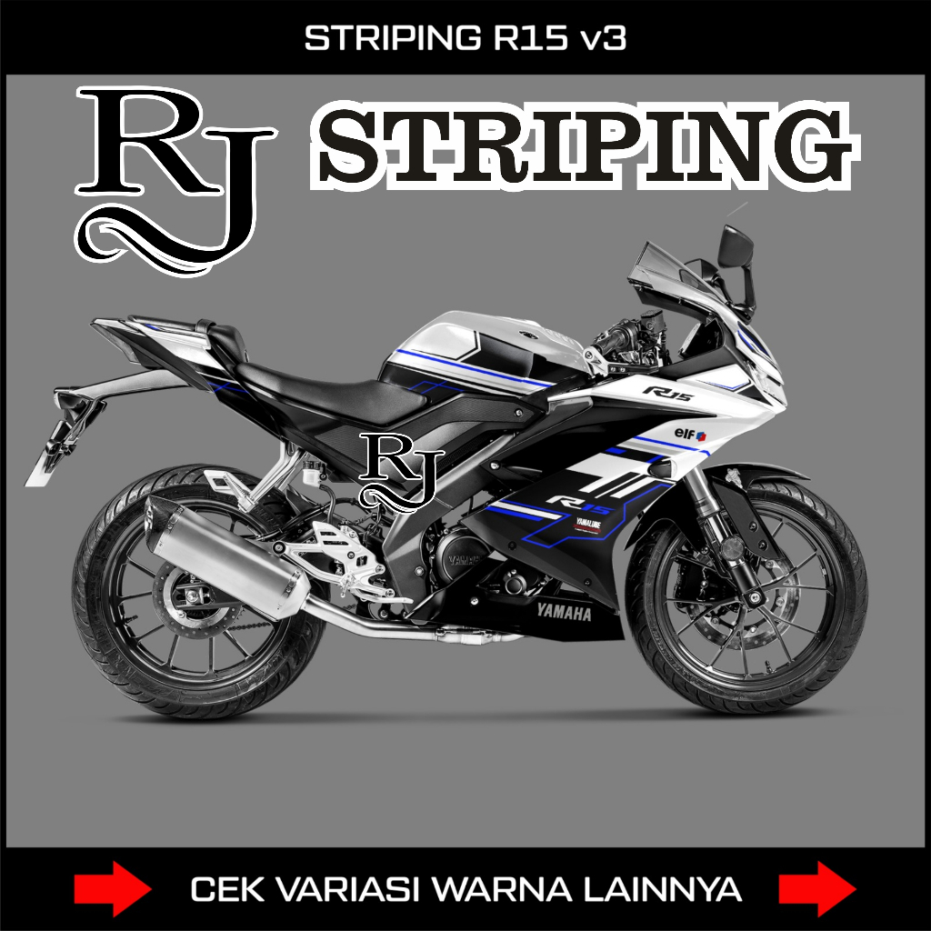 山葉 條紋貼紙 R15V3 MOTO 版 3 貼花摩托車 R15 V3 STICKER LIS Variation YA