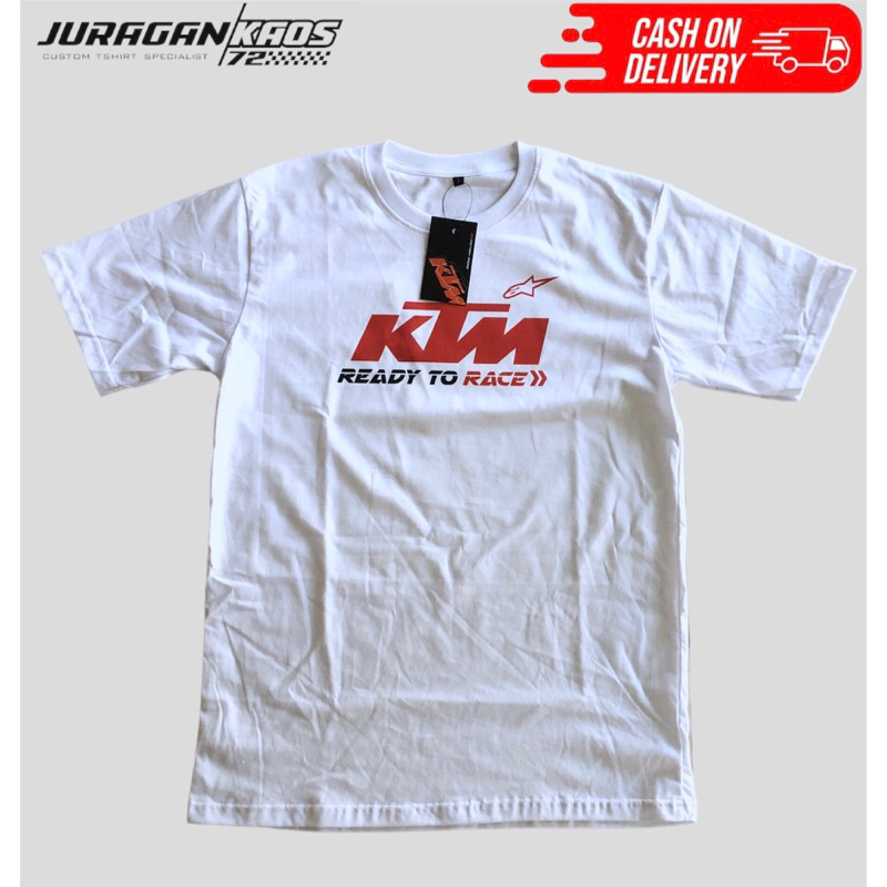 Ktm WHITE T 恤 READY TO RACE T 恤/Trail T 恤/Trabas T 恤